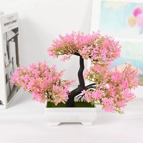 Artificial Plants Bonsai Small Tree Pot Fake Plant Flowers Potted Ornaments For Home Room Table Decoration Hotel Garden Decor UK