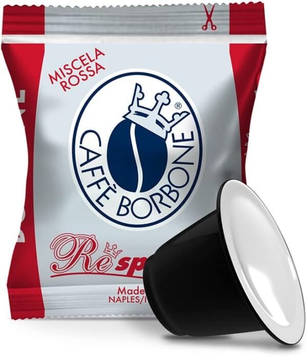 Caffè Borbone Respresso, Red Coffee Blend - 100 Capsules - Compatible with Nespresso® Coffee Machines for Domestic Use