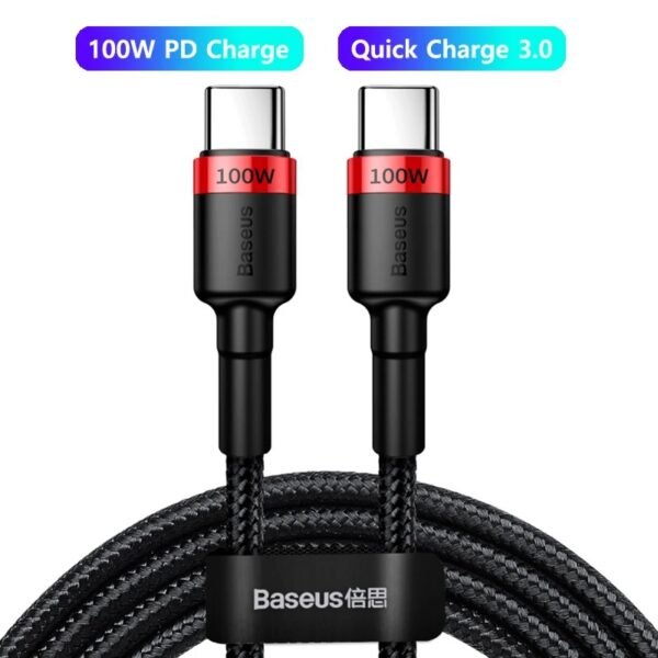 Baseus 100W USB C To USB Type C Cable 2m USBC PD Fast Charging Cord USB-C TypeC Cable For iPhone 16 15 Pro Max Macbook Samsung POCO